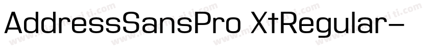 AddressSansPro XtRegular字体转换
